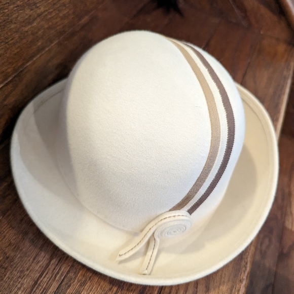 VINTAGE bowler style hat, Andre Montreal, mid century modern - Picture 7 of 10